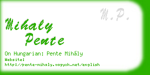 mihaly pente business card